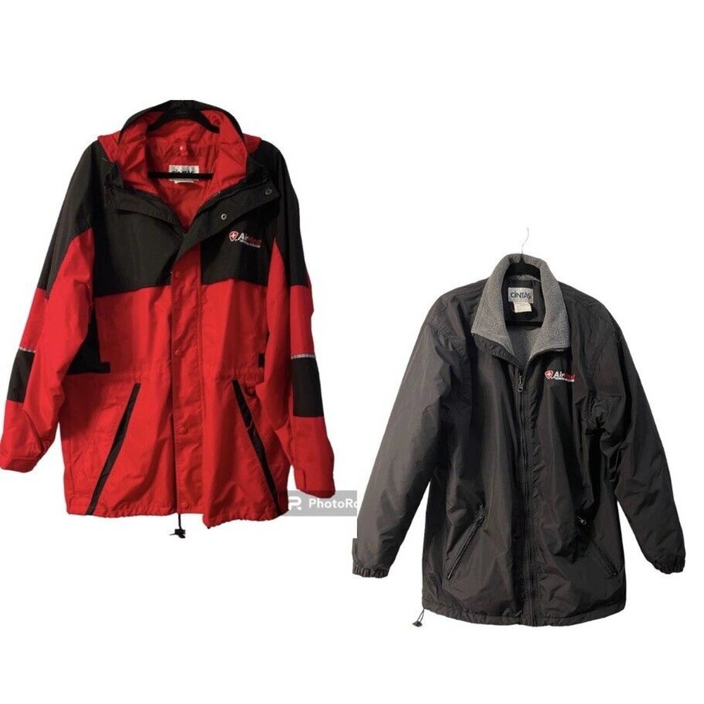 2-Cintas Interlocking Jackets L Fleece Lined Waterproof Plus Visibility